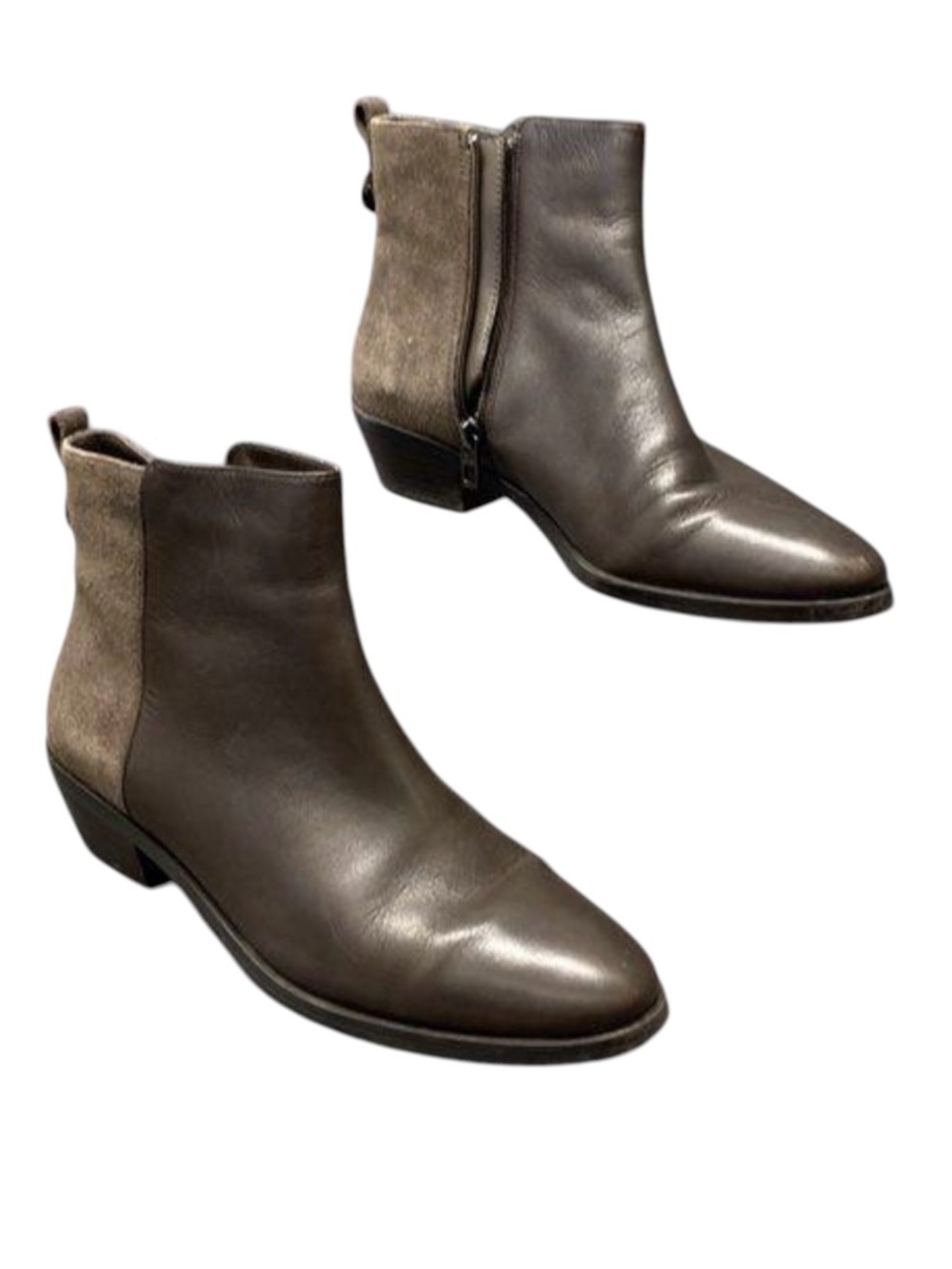 Coach Women’s Brown Leather Chukka Boots with Suede Back